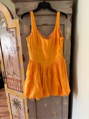 Gianni Bini Orange Bubble Hem Dress